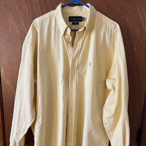 Men Yellow Ralph Lauren Dress Shirt - XL